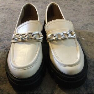 Cream Chunky Loafers by NOBO.